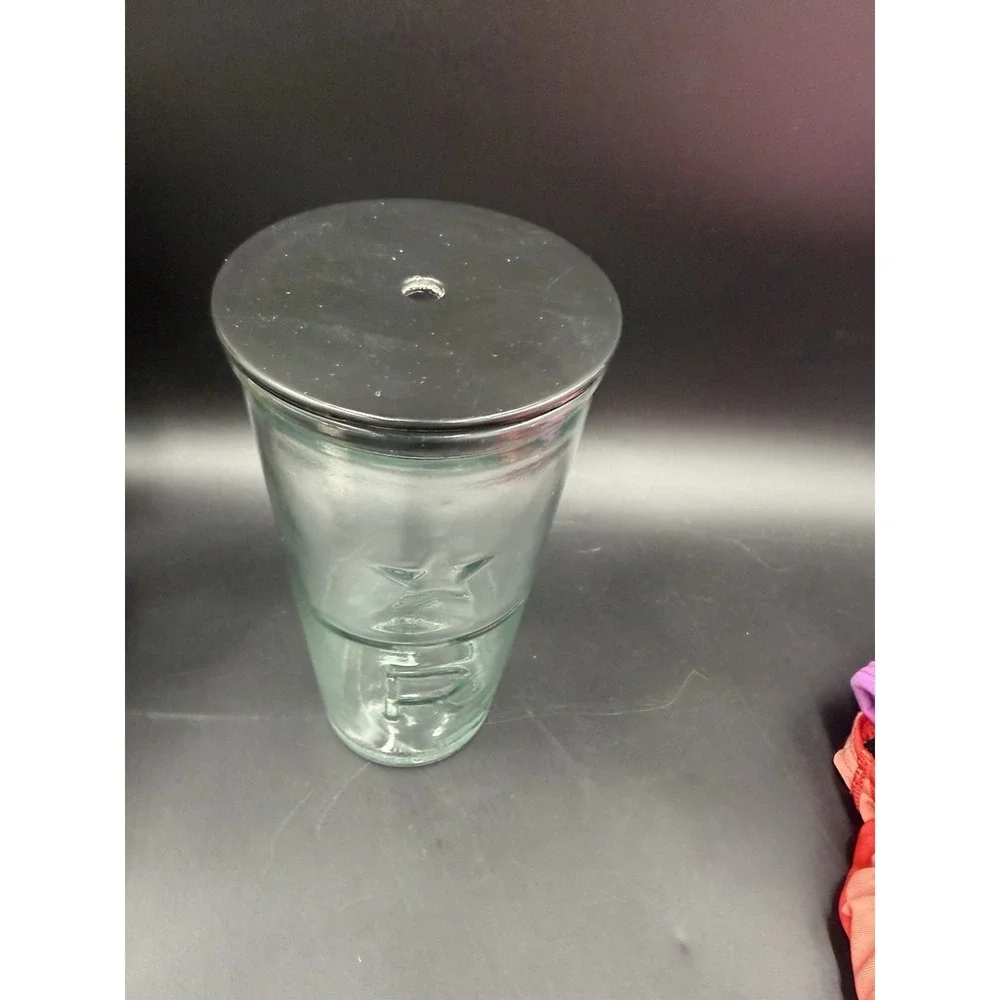 Starbucks Reserve Roastery Cold Cup Glass Tumbler And lid 16oz